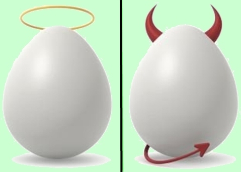 Devil egg and angel egg